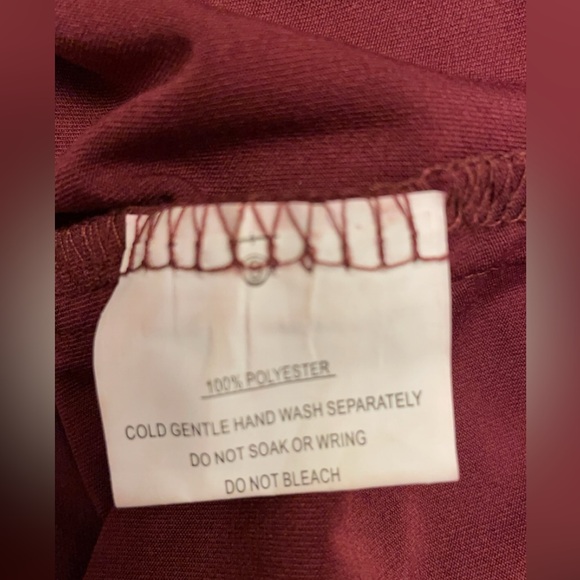 Hello Molly Witness Dress Burgundy Size 12 Mini Dress Back Exposed Zipper - Picture 10 of 12